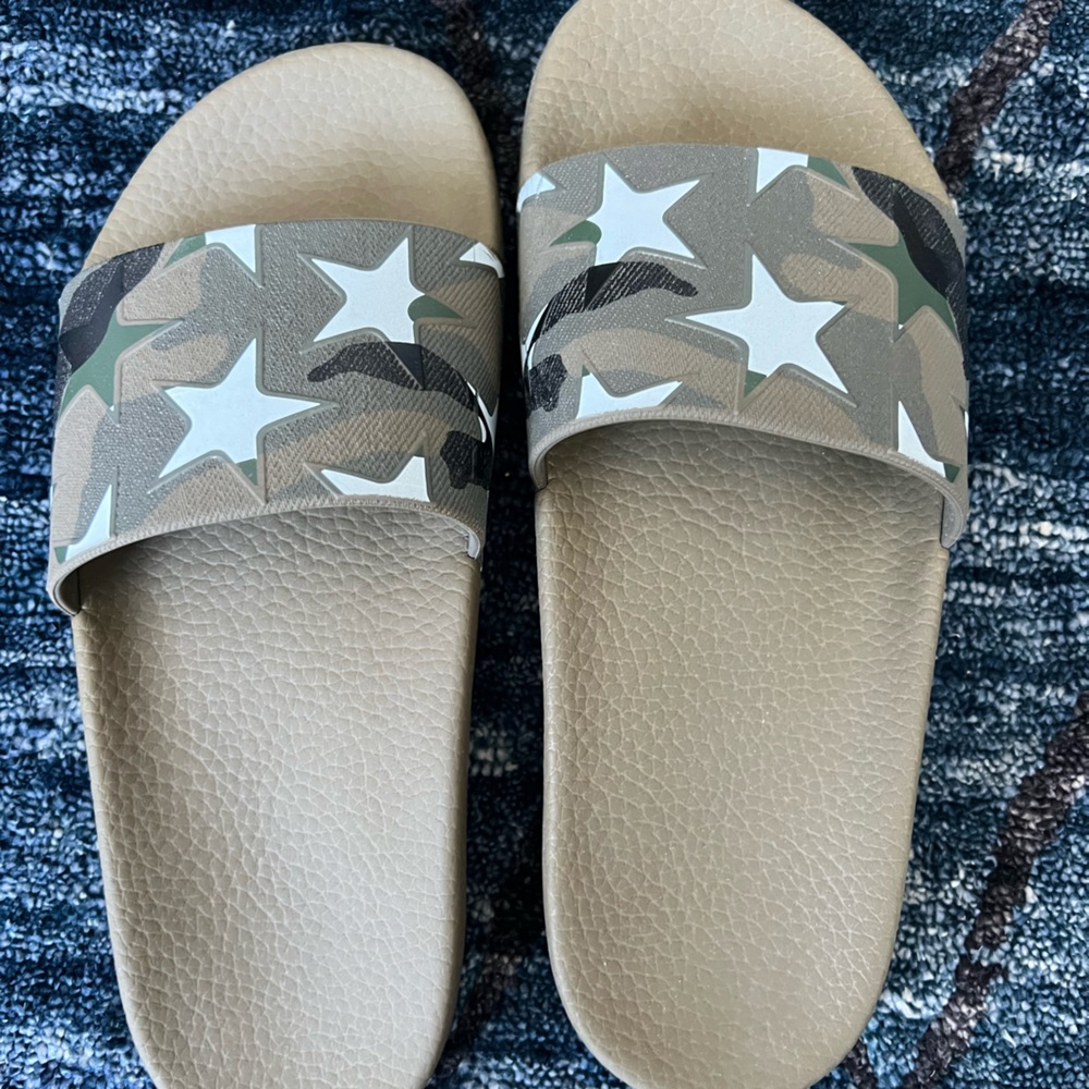 Valentino Garavani Army Green Camo Star Slides